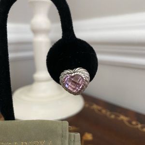 Judith Ripka QVC Diamonique Pink Heart Earrings